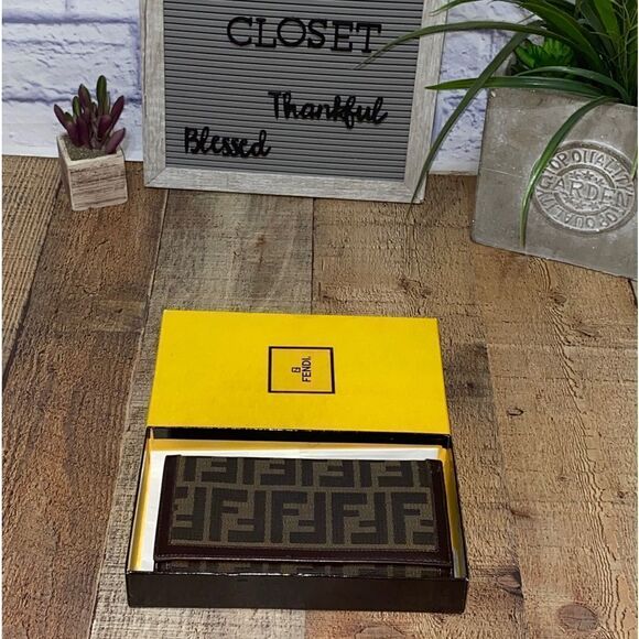 FENDI Zucca Continental Wallet in Tobacco authentic in box - Picture 4 of 16